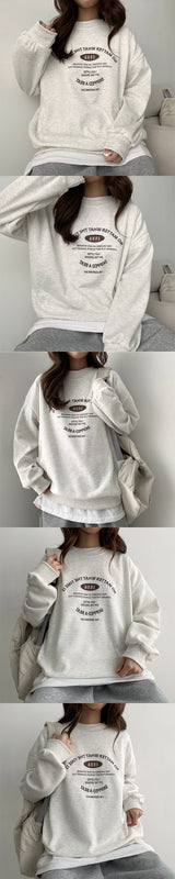 In Basic Lettering Napping Sweatshirt