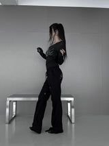 pretty emotion bootcut training pants (2color)