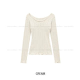 Sable Punched V-Neck Knit