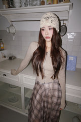 Knit Flower Bucket Beanie