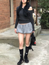 ファーバルーンミニショーツ