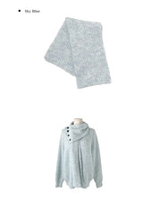 Corning Muffler Button V-Neck Knit Set