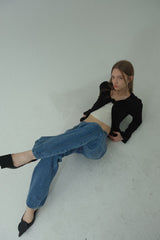TWIST PEARL KNIT_ BLACK