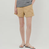 LETTERING PRINT SHORTS [BEIGE]