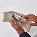 Cactus leather tri-fold wallet
