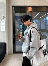  Urban University Embroidery Double Middle Overfit Hoodie