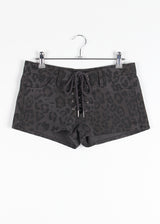LEOPARD EYELET SHORTS