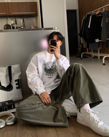 No-Mace Parachute Deep Dying Cargo Wide Pants