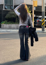 BLACK CAT BOOTS CUT DENIM