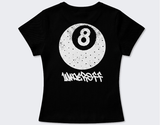 Stretch Cotton Slim Short Sleeve T-shirt Eight Ball Black