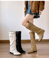 Leopard Flip Two-way Western High Long Boots