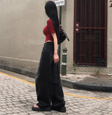 [MADE] Gram, U-neck rib short-sleeved T-shirt