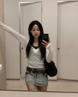 Deep v neck T