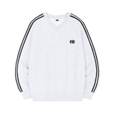 ロフエッセンシャルスポーティートラックVネックオーバーフィットスウェットシャツ (4color)
