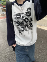 シノラグランワッフルスウェットシャツ