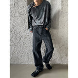 [UNISEX] グランジダイイングスナップスリーブ (2color)