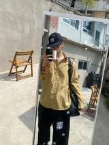 No.1232 R thin check SHIRT (3color)