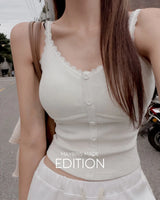 MADE. Rilts lace sleeveless top with built-in bra cups