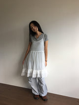 バックレスラッフルワンピース (3color)