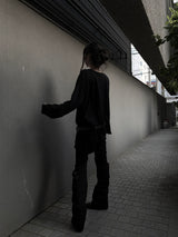 unbalanced loose-fit long sleeves (3color)