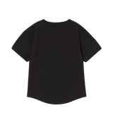 25SS BASIC LOGO HEM LINE CROP SHORT SLEEVE T-SHIRT BLACK