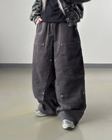 Movan peach brushed carpenter pants