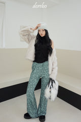 ファッションクロスショルダーラクーンファーバッグ