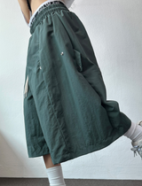 ハイクオリティ💜スナップナイロンバミューダパンツ 💚🤍🤎🖤6カラー