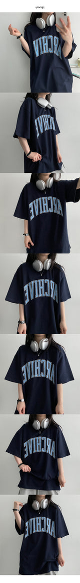 [H&L] Crack Archive Boxy Short-Sleeved T-shirt