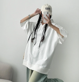 レンズオーバーフーディド半袖Tシャツ (3 colors)