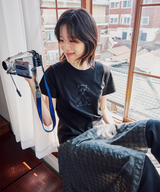 CAT GIRL SLIM T SHIRT - BLACK
