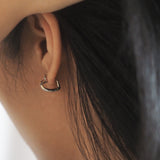 ハートフープシルバーピアス