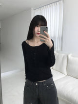 スリムボタンTシャツ (2 colors)