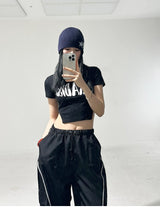 パラダイスサイドカッティングクロップドTシャツ