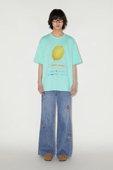 Summer short-sleeved T-shirt with color-blocking and breathable print for casual wear