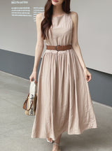 Keds Sleeveless Flare Long One Piece (Belt Set)