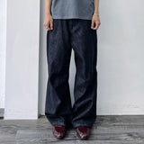 Indigo Sculpted Wide Jeans
