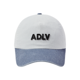 25SS PIG/BIO WASHED LEATHER PATCH BALL CAP BLUE