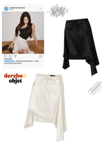 silk unbalanced wrap midi skirt