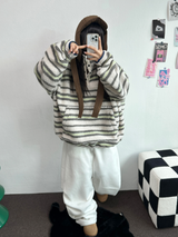 フリース❤リベットツーピンタックロングパンツ🖤🤍🩶3カラー