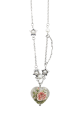 Flower love star necklace (Clear/Blue)