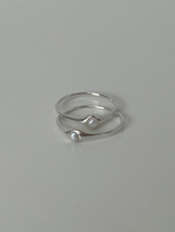 Float pearl ring (silver) *1PCS