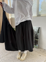 wrap skirt + pleats pants
