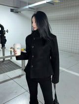 Line Slim High Neck Coat