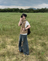 ブラントダメージバルーンデニムパンツ