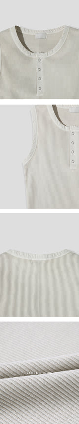 [S/S] Pigment golgi henry neck sleeveless(4color)