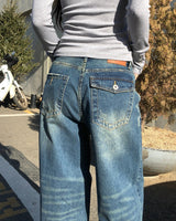Et Wide Roll-up Denim Pants