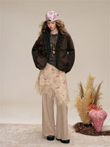 Layered Shirring Pleats Skort