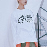 スクリブルシャイニングロングスリーブTシャツ