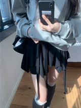 Nasty Unbalanced Shirring Skirt Leggings